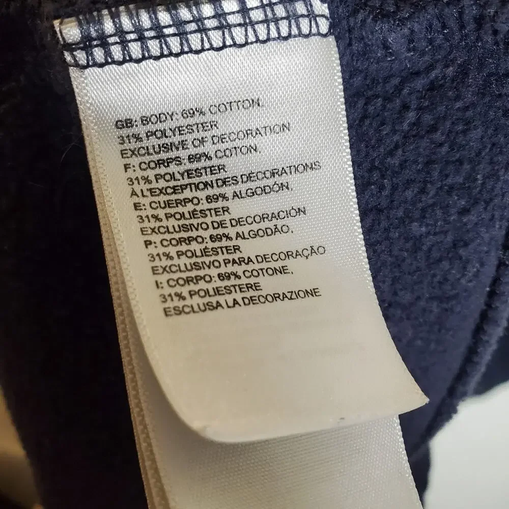 The North face Blue men's graphic back sweatshirt Worn and a bit stretched out